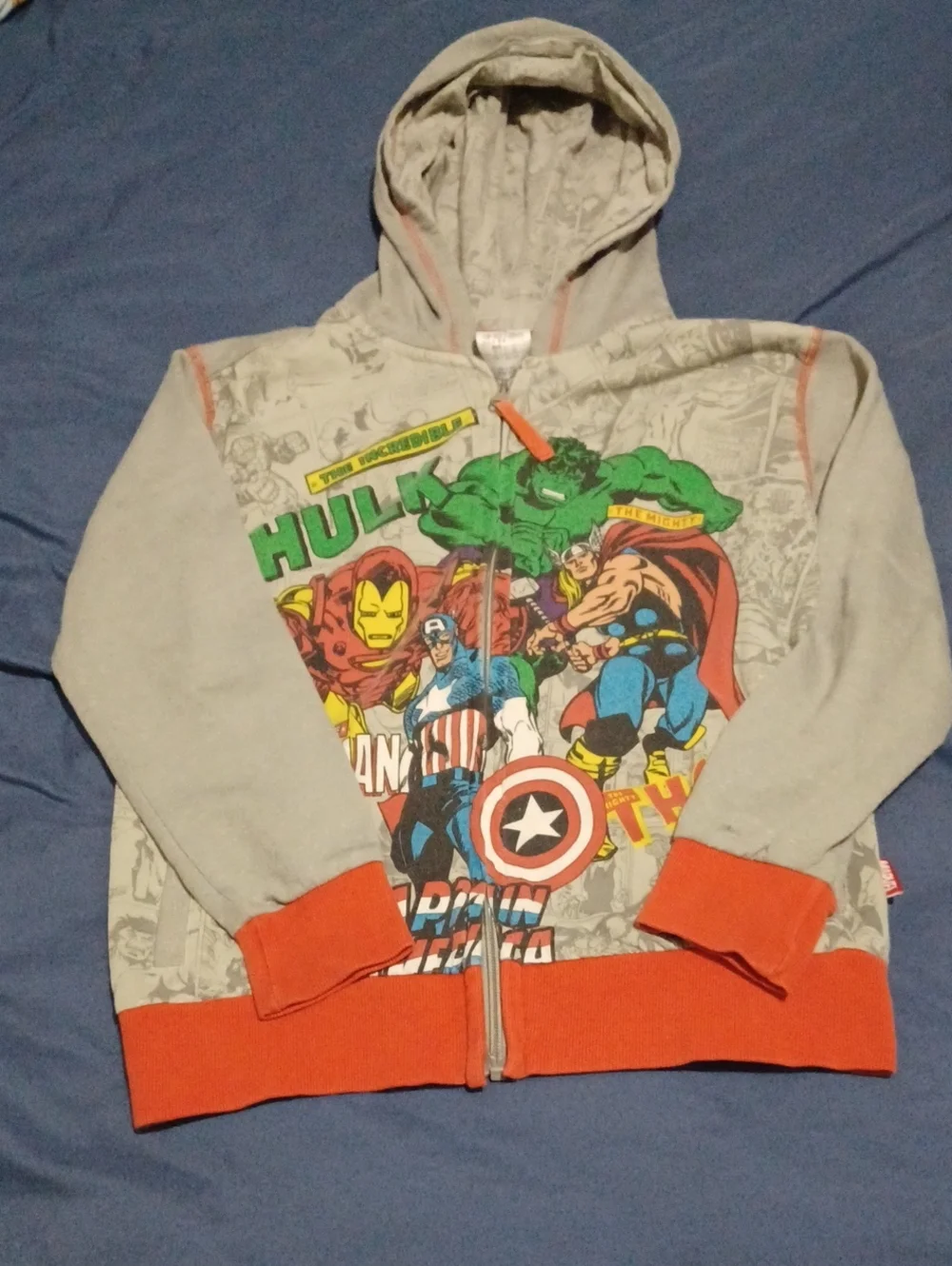Marvel Avengers Kids Hoodie Jacket Size 7/8
